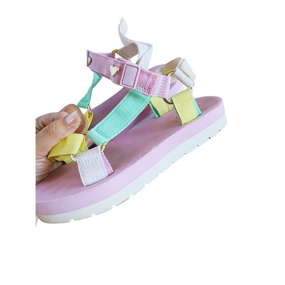 Stoney Clover Lane x Target Two Strap Sport Sandals Pastel Pink Multicolor Sz 6 - Picture 6 of 8